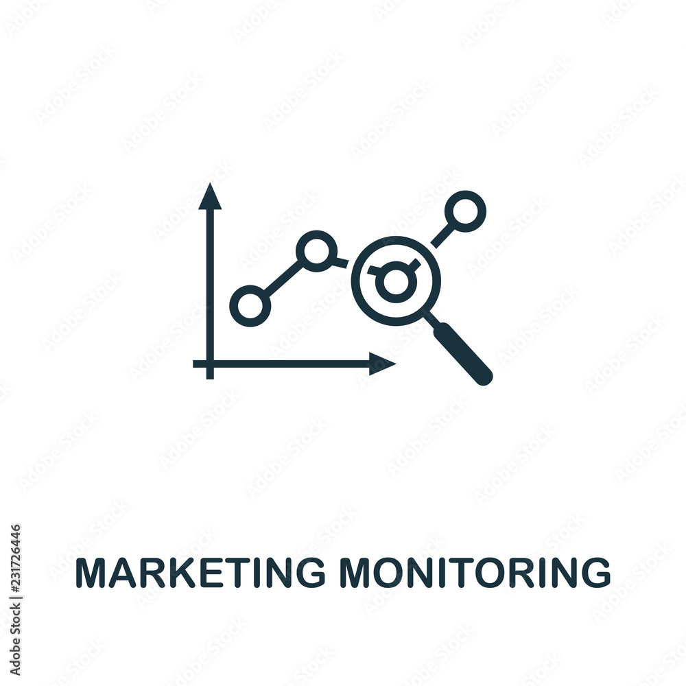 Poster marketing monitoring icon. premium style design from advertising icon collection. ui and ux. pixel p