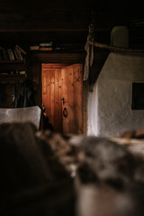 In einer Berghütte
