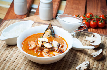 Shimp tom Yum shrimp soup, Thai cuisine