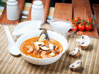 Shimp tom Yum shrimp soup, Thai cuisine