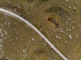 Aerial view over village destroyed by Balkan War,Bosnia