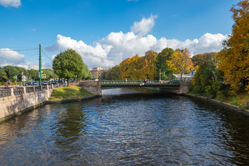 Fototapeta premium View of the embankment of Moyka river in Saint-Petersburg