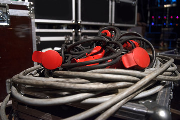 electrical wires for concert light.