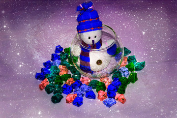 snowman on a background