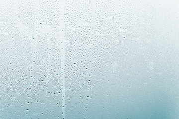 Bad weather day, rain on the glass