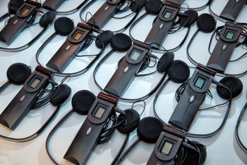 headphones used for simultaneous translation equipment simultaneous interpretation equipment . A...