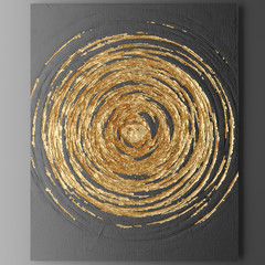 Fototapety  3D wall art, gold leaf abstract painting