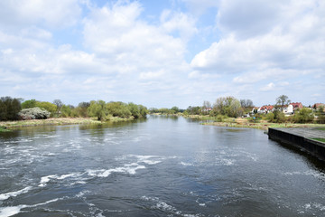 "Grady odrzanskie" - Odra river near Wroclaw city. Nature protection areas "Natura 2000". Dolnoslaskie, Poland.