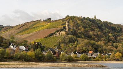 Views of the Middle Rhine River in Germany - Fortress Castles