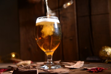 Christmas beer glass bar holiday