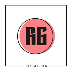 Initial Letter RG Logo Template Design Vector Illustration