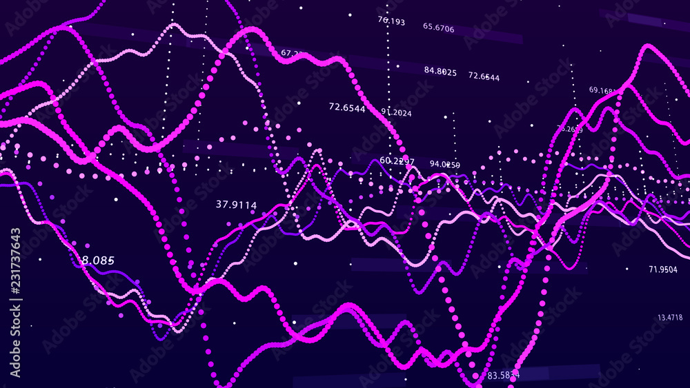 Leinwandbilder stock market graph. big data visualization. investment graph concept. 3d rendering.