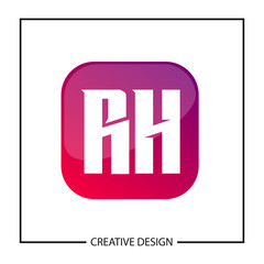 Initial Letter RH Logo Template Design Vector Illustration