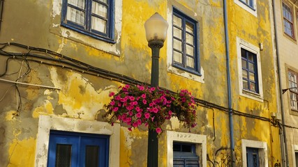 residencial area of aveiro with colorful houses