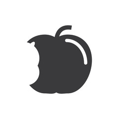 Apple big bite vector icon