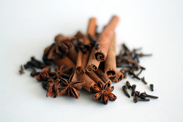 Star anise and cinnamon.