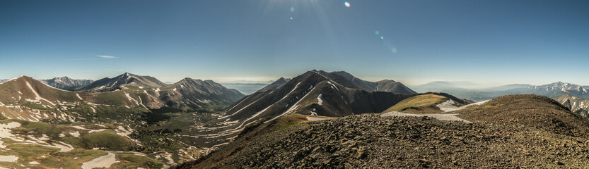 Rocky Mountain Summit Vista.  View of Tabeguache Peak and Mt. Shavano from the summit of Carbonate...