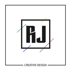 Initial Letter RJ Logo Template Design Vector Illustration
