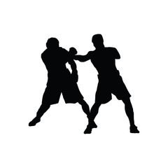 Fototapeta na wymiar Boxing silhouette