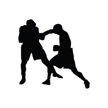 recommend clip art: Boxing silhouette