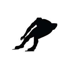 Skating man silhouette