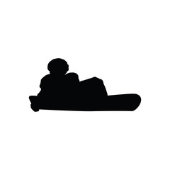 Snowboarder man silhouette