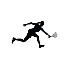 Fototapeta na wymiar Tennis silhouette