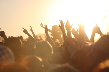 crowd at concert - summer music festival