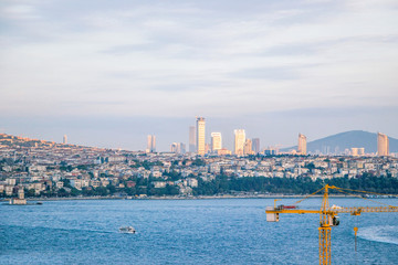 Obraz premium Seaview of Bosphorus Strait in Istanbul