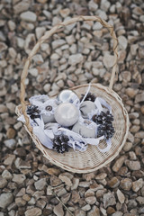 A basket of props for product photography 1775.