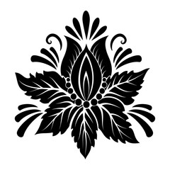 Vector damask element. Isolated damask central illistration. Classical luxury old fashioned damask ornament, royal victorian seamless texture for wallpapers, textile, wrapping.