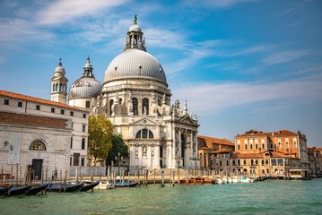 Italy beauty, cathedral Santa Maria della Salute in Venice, Venezia