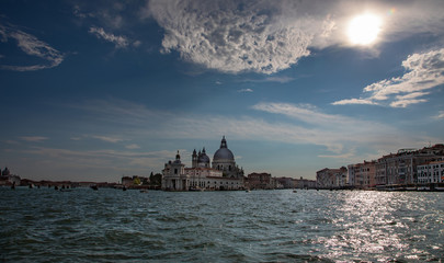 Fototapeta premium Italy beauty, cathedral Santa Maria della Salute, Venezia, Venice