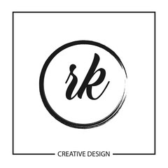 Initial Letter RK Logo Template Design Vector Illustration