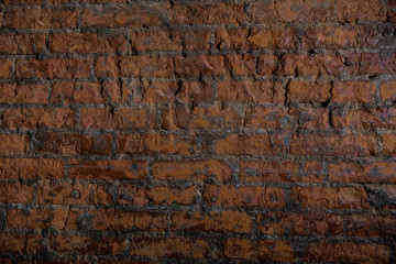 old brick wall background light ancient broken aged pattern