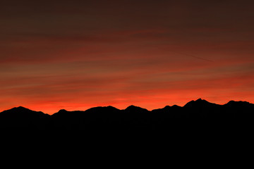 Abendhimmel mit Aufwärtstrend