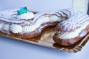 Postre en forma de cinco