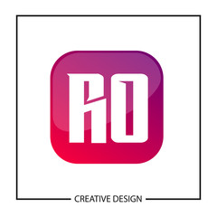 Initial Letter RO Logo Template Design Vector Illustration