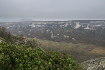 Cave town in the mountains