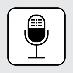 Microphone icon. Vector illustration