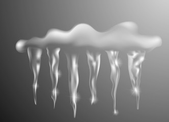 Icicle ice stalactite
