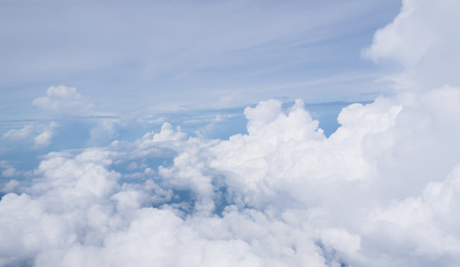 Naklejka premium Cloud view from airplane window