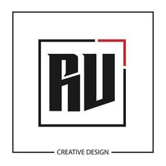 Initial Letter RV Logo Template Design Vector Illustration