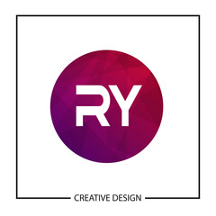 Initial Letter RY Logo Template Design Vector Illustration