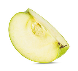Fresh green apple isolated on white background with clipping path