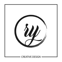 Initial Letter RY Logo Template Design Vector Illustration