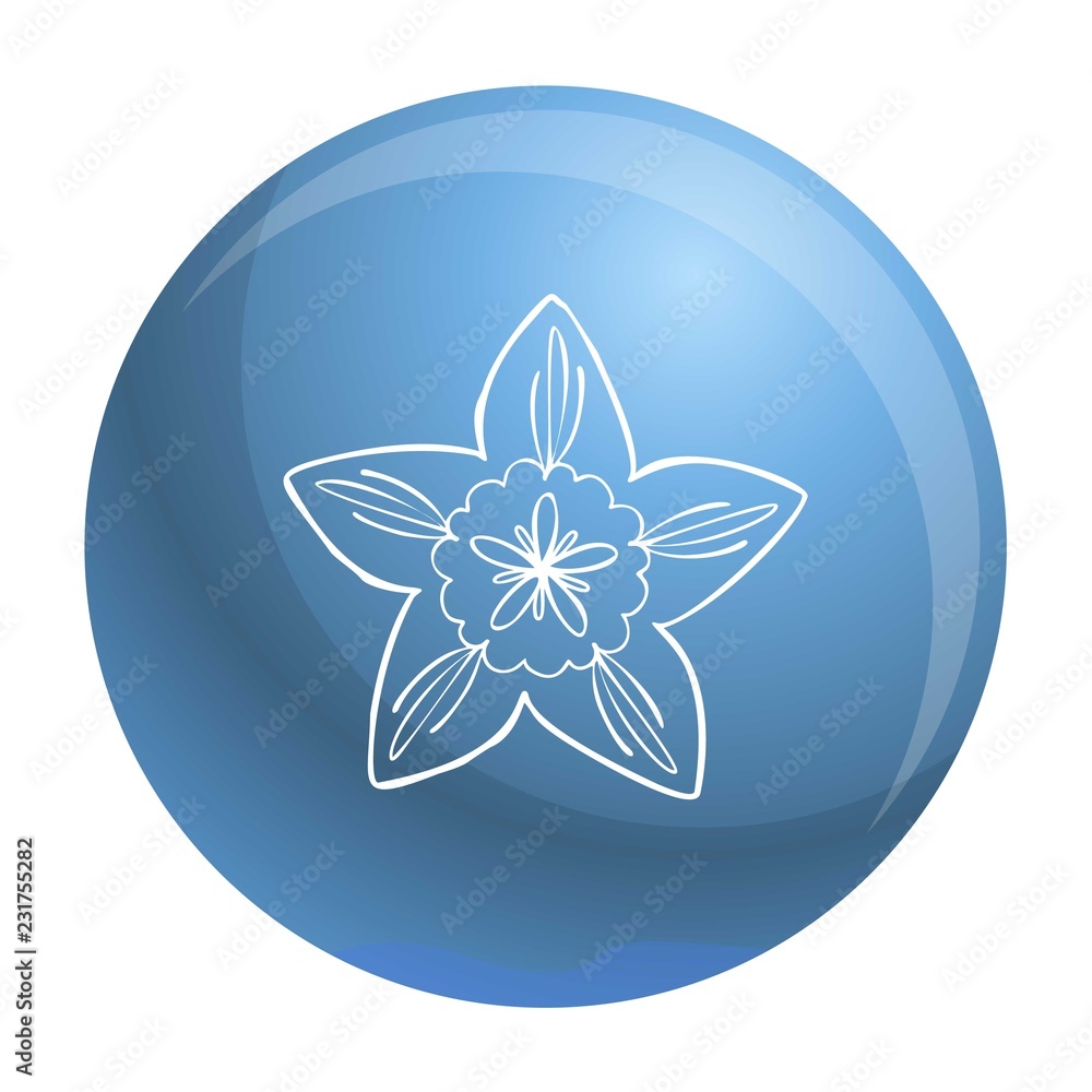 Poster botany flower icon. simple illustration of botany flower vector icon for web design isolated on whit