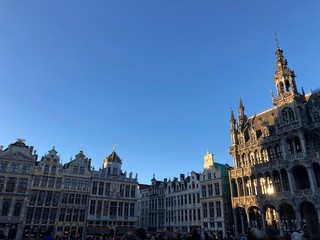 Angolo dorato della Grande Place di Bruxelles, Belgio