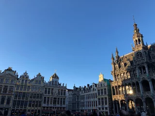 Photo sur Plexiglas Bruxelles Angolo dorato della Grande Place di Bruxelles, Belgio
