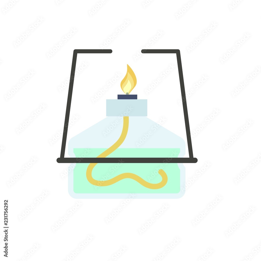 Poster lab burner icon. flat illustration of lab burner vector icon for web design